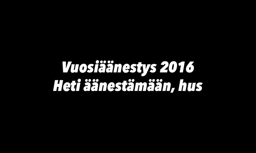 Vuosiäänestys 2016